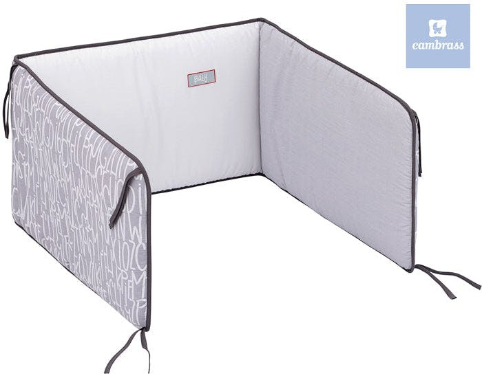 Protector para cuna Be Lettera gris