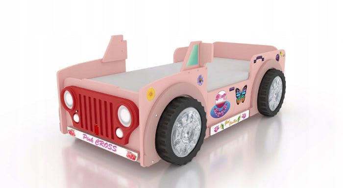 Cama infantil Jeep MDF con colchón incluido