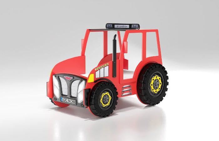 Traktor children's bed MDF with LED
