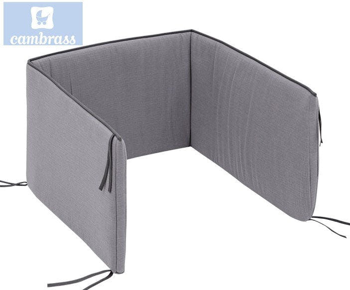 Crib bumper protector Astra grey
