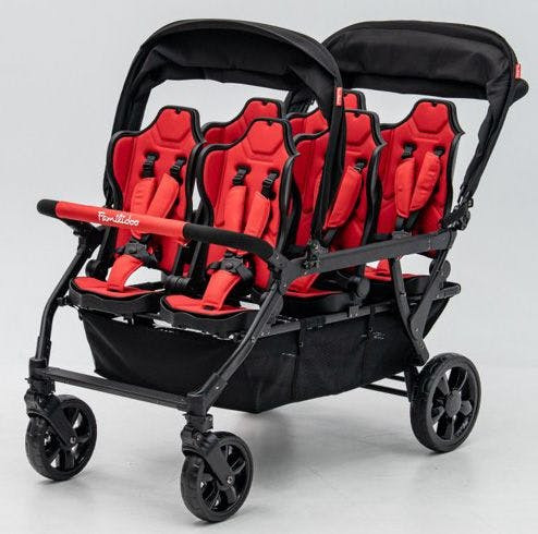 Carrito de bebé 6 plazas reversible DSP6 rojo