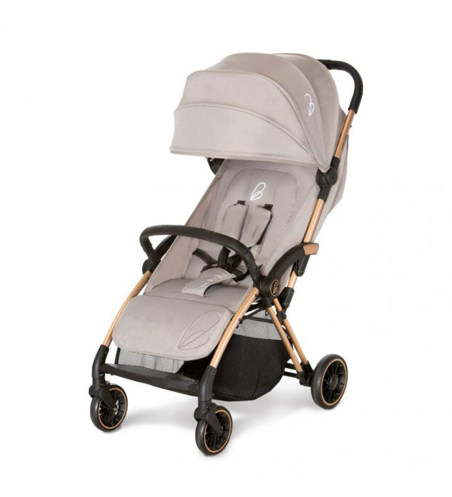 Plis Plas Beige baby stroller quick fold compact lightweight