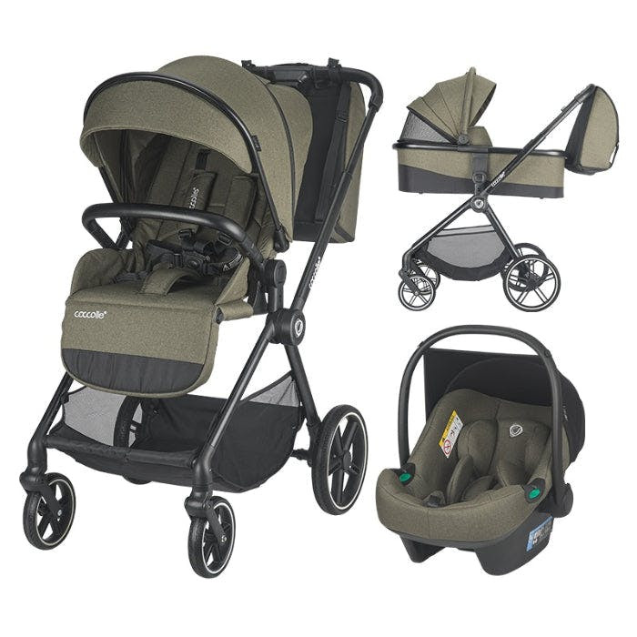 Lissia Mosse Green 3-in-1 modular stroller