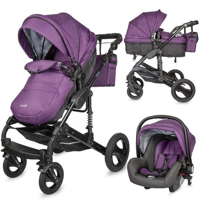 3-in-1 baby stroller Oppa Purple