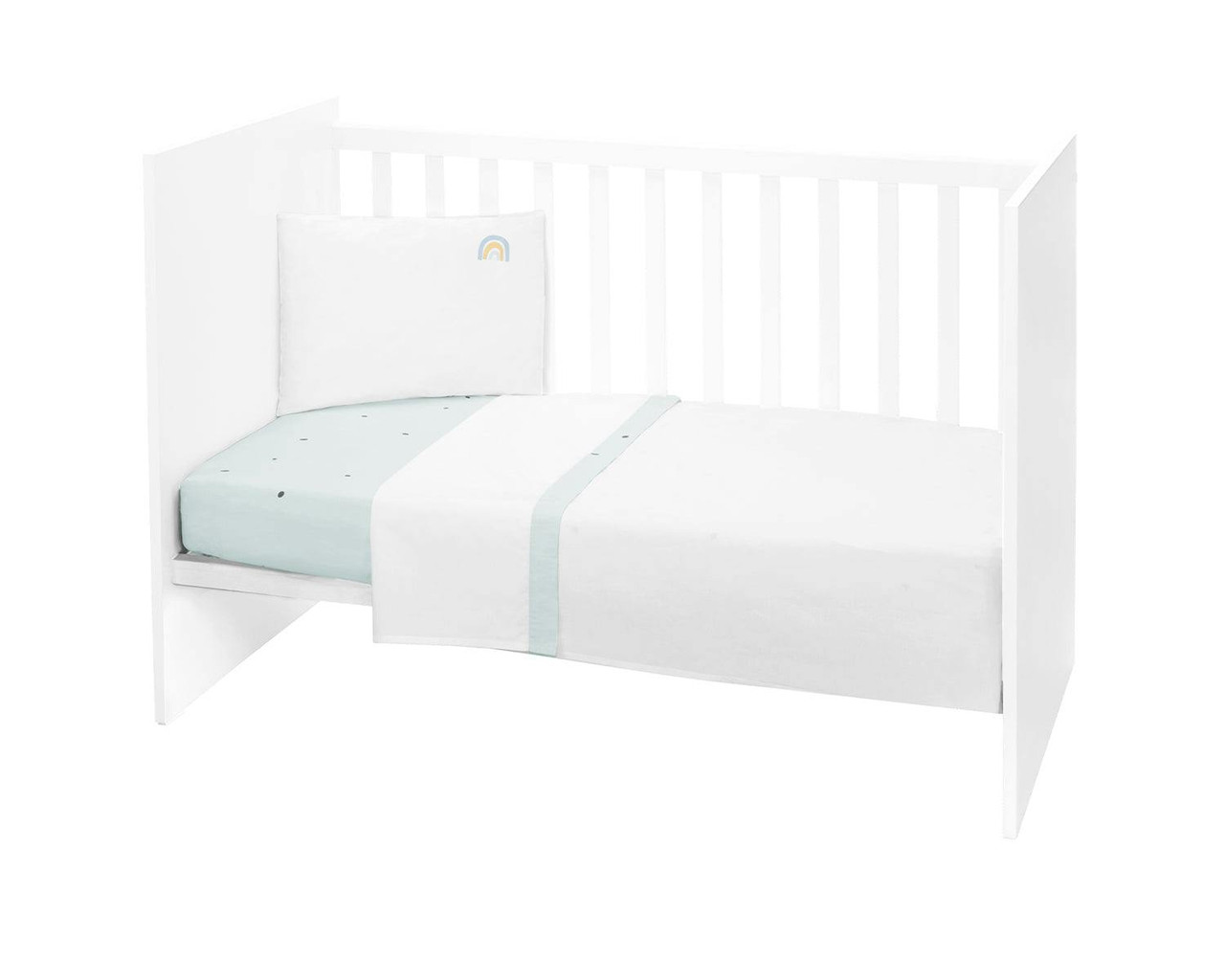 Conjunto de cama bebé 3 piezas Stripy Friends
