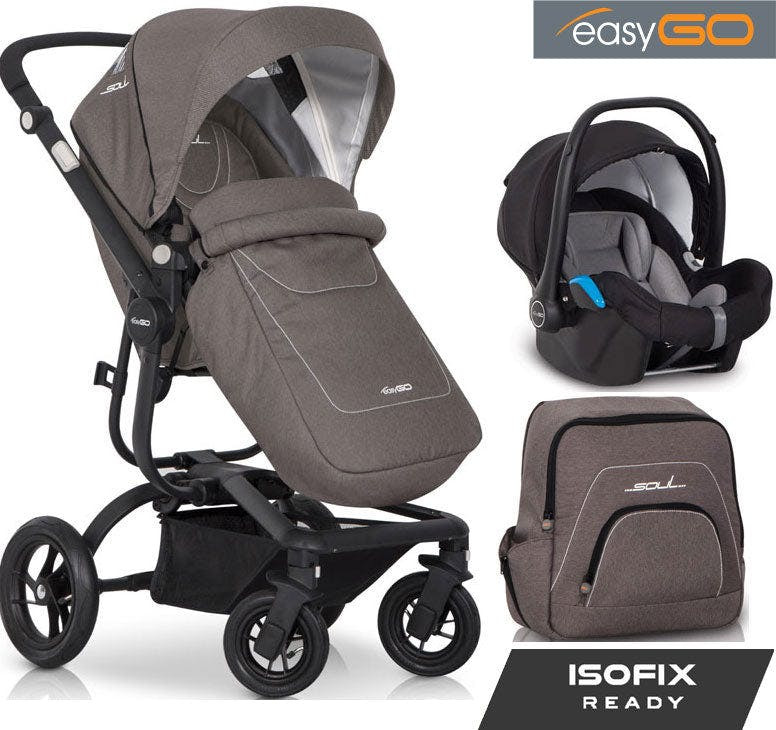Carrito multifuncional SOUL + STARTER ISOFIX Ready Mocca