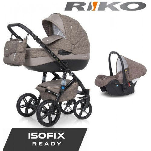 Brano Natural multifunctional stroller with Carlo ISOFIX base - Latte