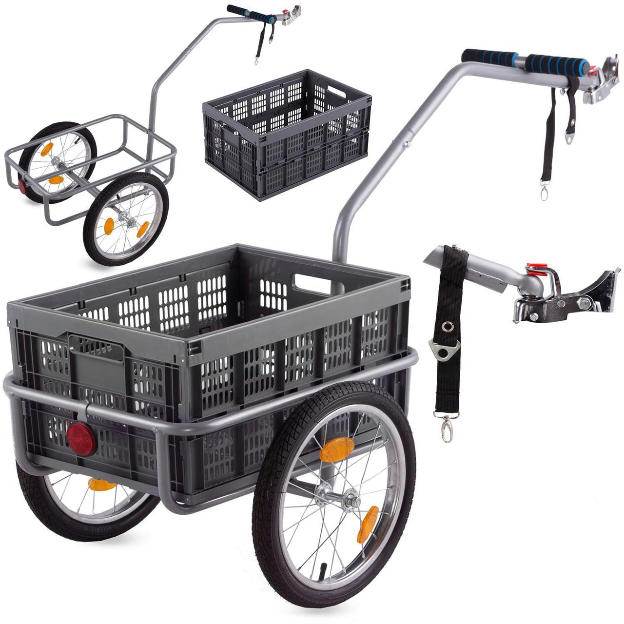 Remolque de bicicleta con caja desmontable hasta 50 kg