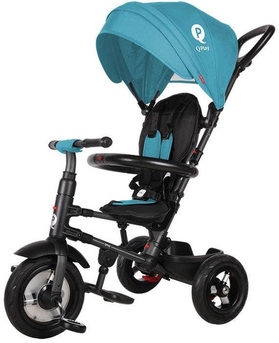 Triciclo evolutivo Rito AIR con ruedas de goma llenas de aire azul claro