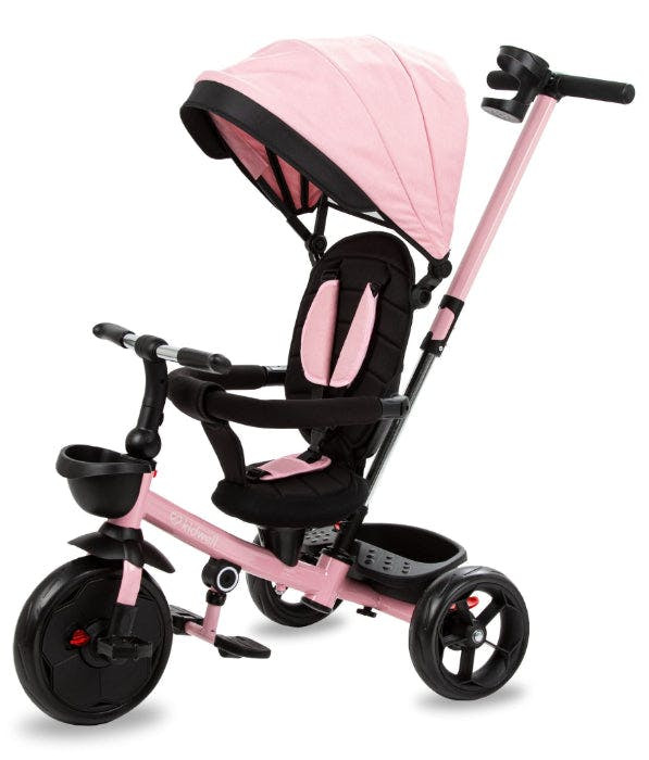 Triciclo AXEL Chamy Pink con asa parental y capota desmontable