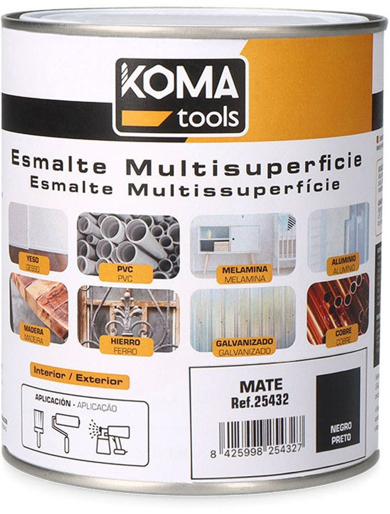 Esmalte acrílico Negro mate 750 ml