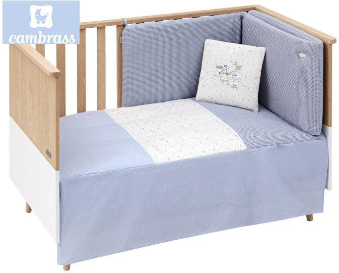 Conjunto edredón y protector cuna Céu Celeste