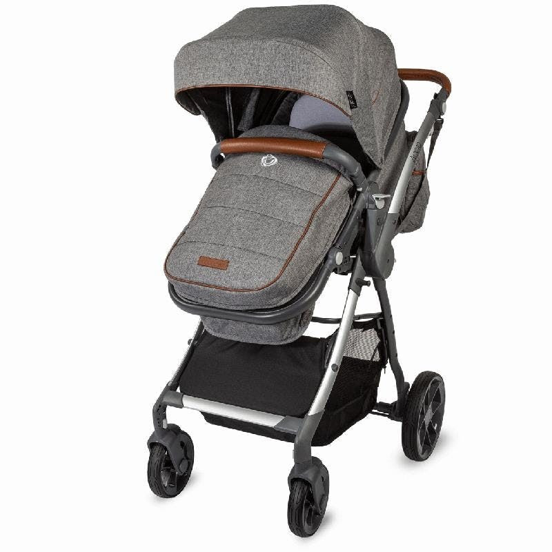 Sistema de viaje 3 en 1 Acero Grey con cochecito, capazo y silla grupo 0