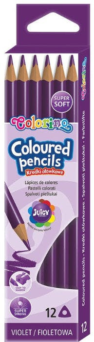 Pack 12 Lápices de Color Violeta