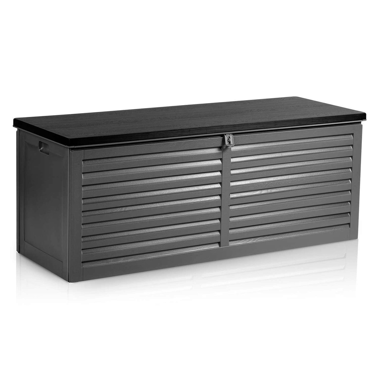 Caja de almacenamiento exterior 390 L con asa y función de banco