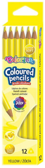 Pack of 12 Yellow Colored Pencils