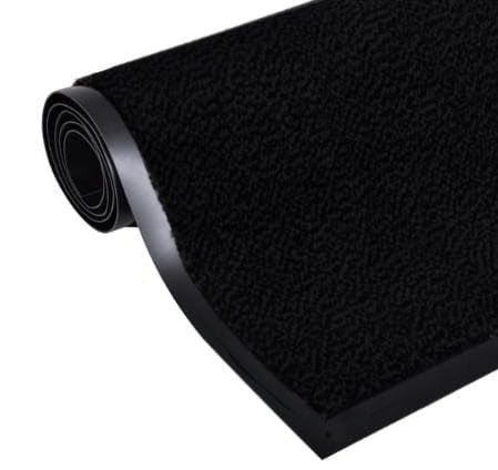 Felpudo de entrada antideslizante 150 x 90 cm negro