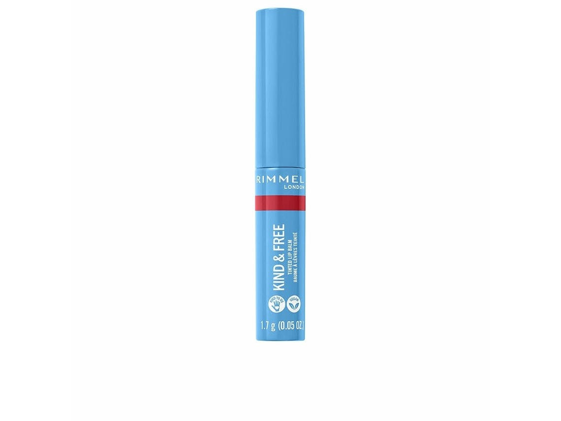 Bálsamo Labial com Cor Rimmel London Kind & Free Nº 005-Turbo Red 1,7 G