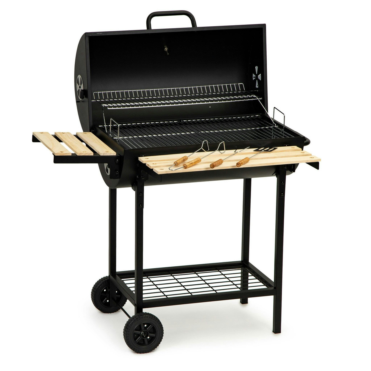 Parrilla con tapa y termostato 104 x 68 x 94 cm