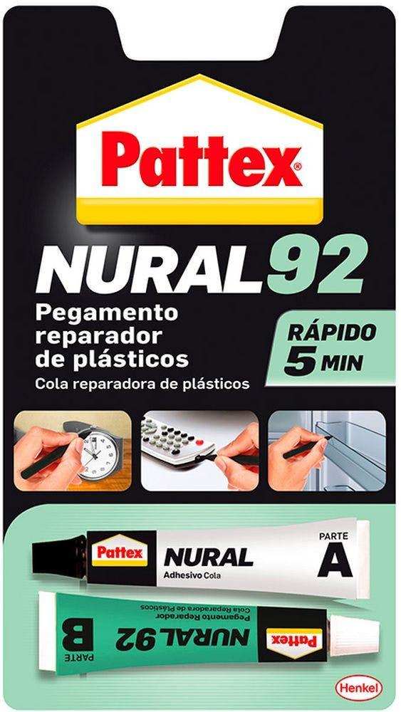 Adhesivo rápido Nural 92 transparente pack de 2