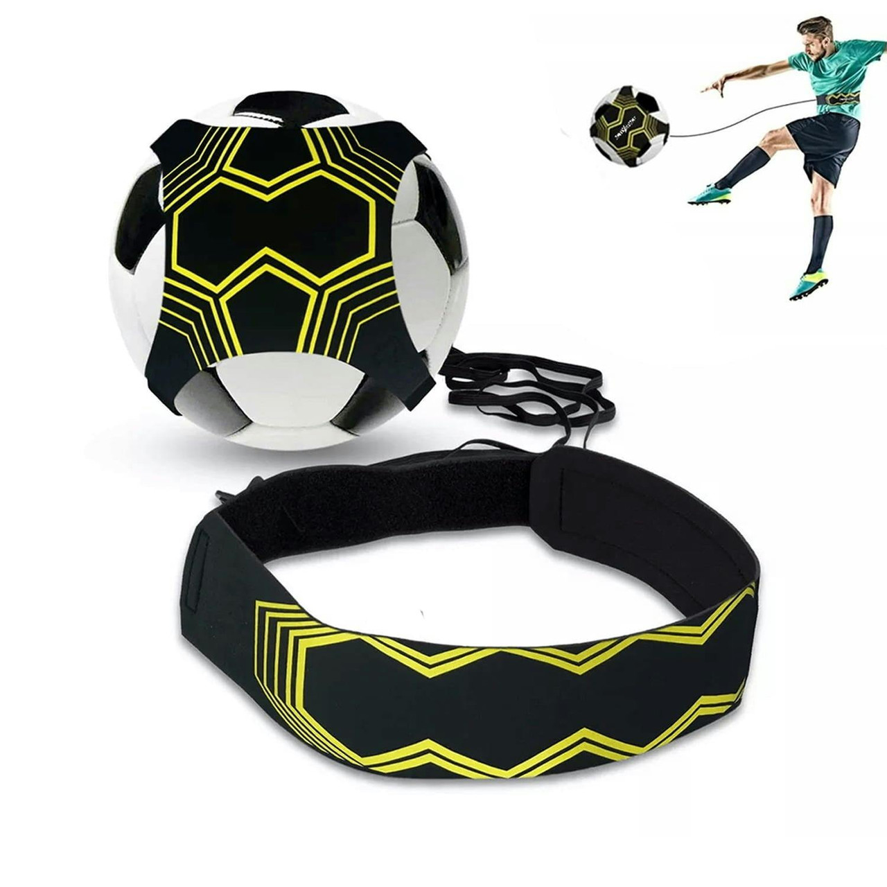 Treinador futebol com corda treino