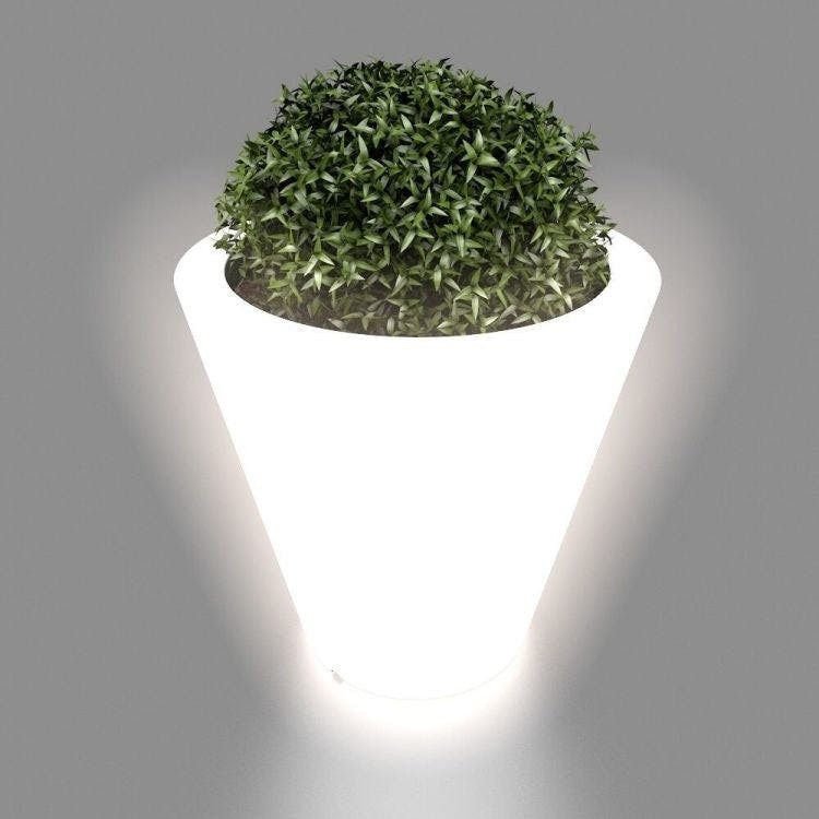 Jarrón iluminado blanco