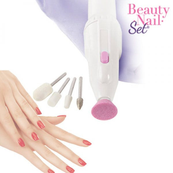 Kit de manicura inalámbrico con 5 cabezas intercambiables