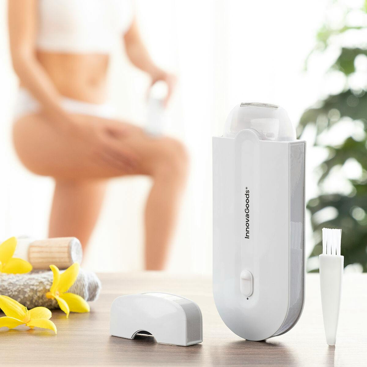 Recortadora corporal recargable con luz LED y sensor táctil