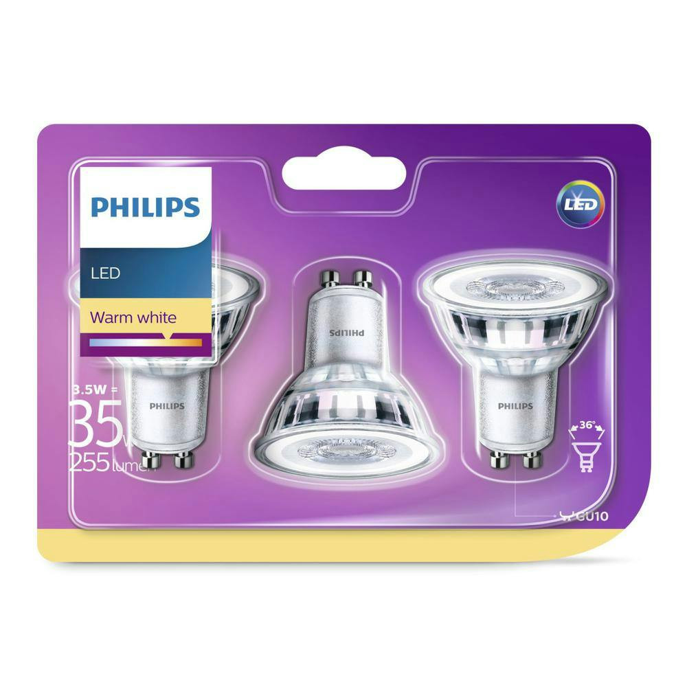 Bombillas LED GU10 3,5W pack de 3
