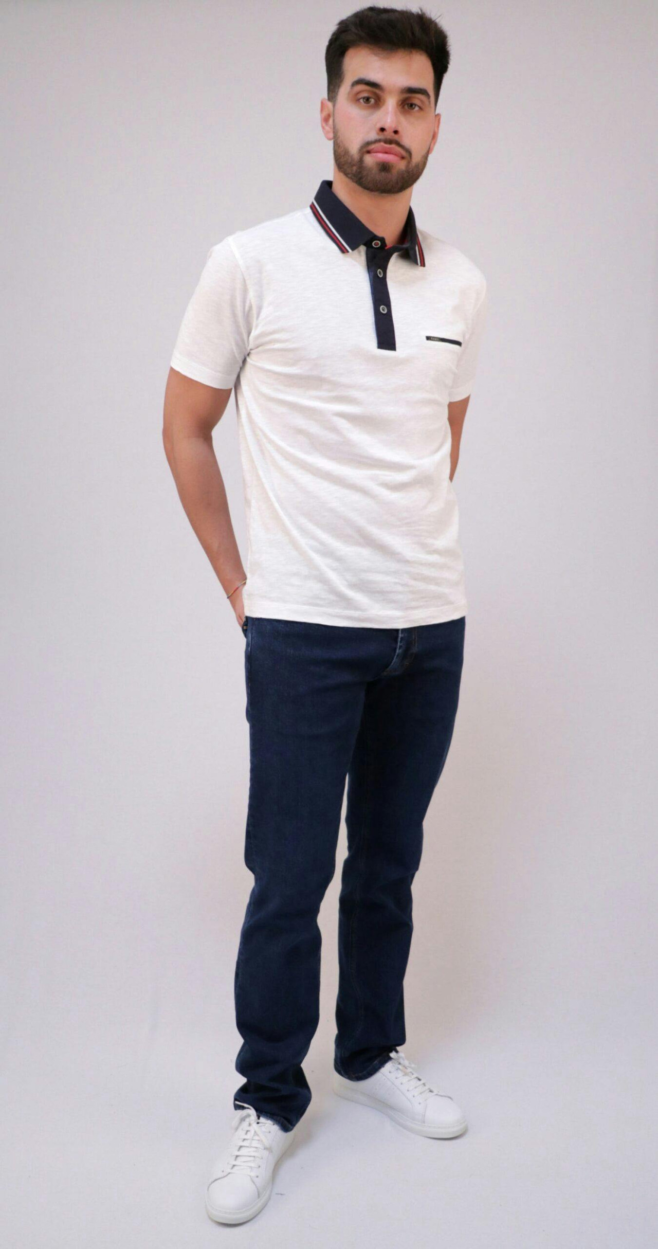 Polo Jersey com Pé-gola com Bolso Interior