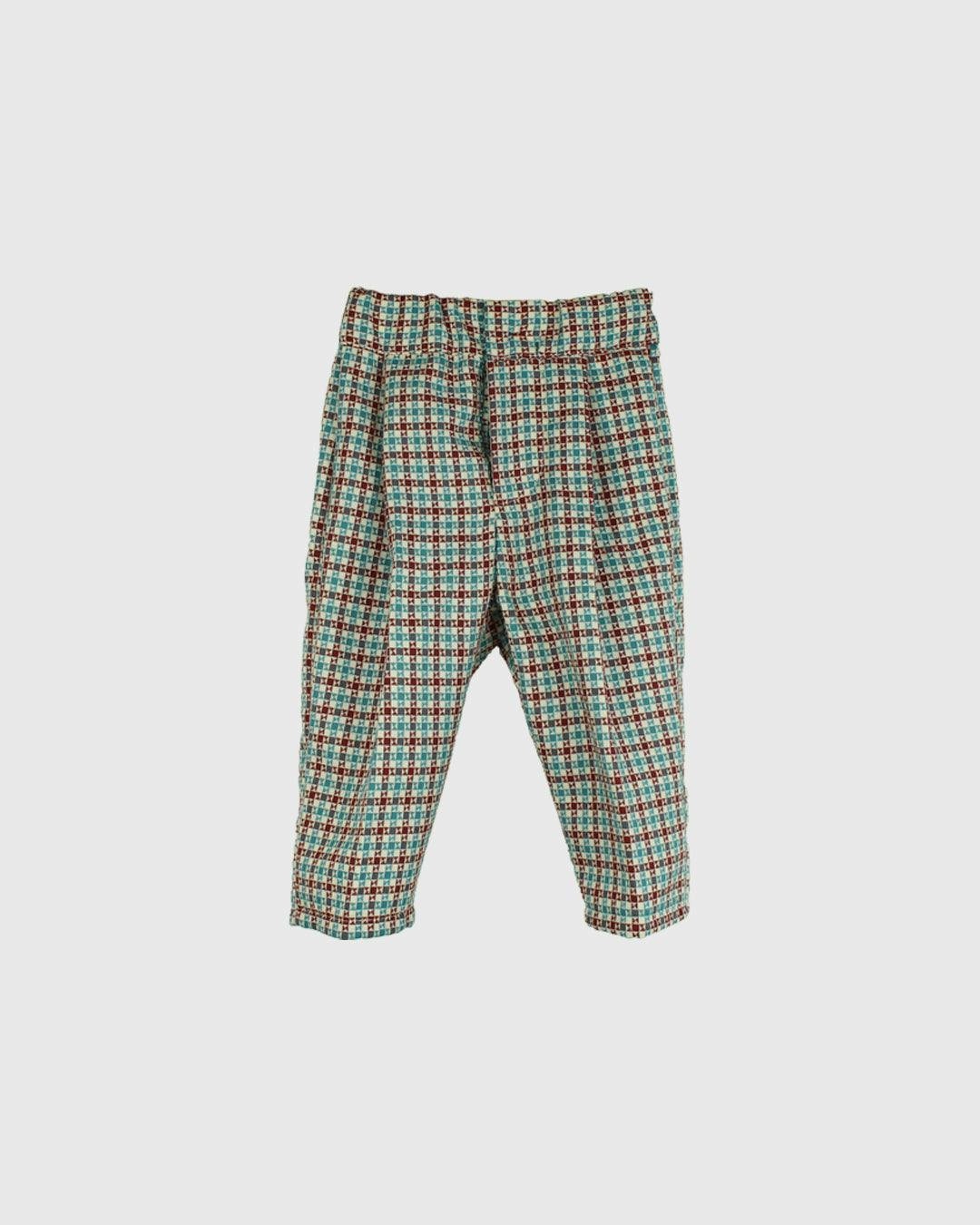 Pantalones cigarette Vichy Aurora algodón