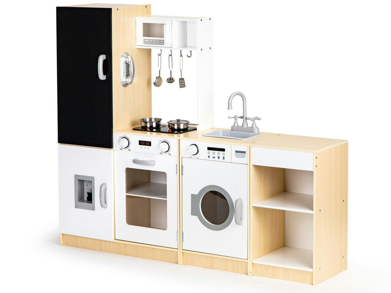 Cozinha infantil em madeira 127 x 29,5 x 106 cm branca