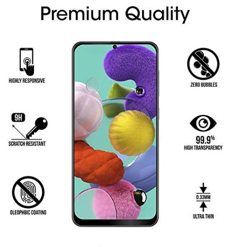 Vidrio templado Premium Full Cover para Samsung Galaxy A71