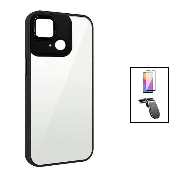 Kit de protección AluminArmor Airbag con película 5D y soporte magnético para Xiaomi Redmi 10C