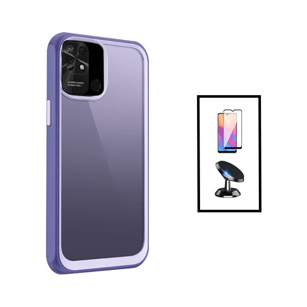 Funda y Protector 5D Full Cover para Xiaomi Redmi 10C con Soporte Magnético