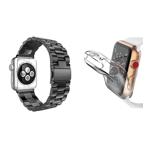 Correa Stainless Lux de acero con funda 360° para Apple Watch Series 7