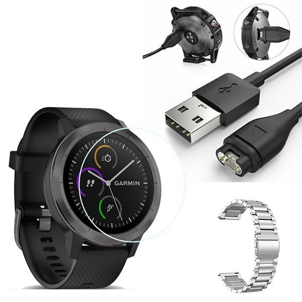 Correa de acero Stainless Lux para Garmin Vivoactive 3