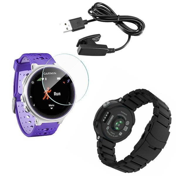 Stainless Lux steel strap for Garmin Forerunner 735XT with tool and accessories