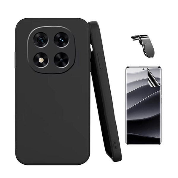 Protector hydrogel + funda silicona líquida + soporte magnético para Redmi Note 14 Pro