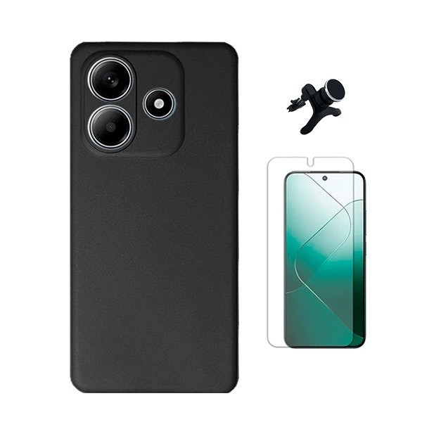 Kit Protector Hydrogel con Funda y Soporte de Coche Reforzado para Xiaomi Redmi Note 14