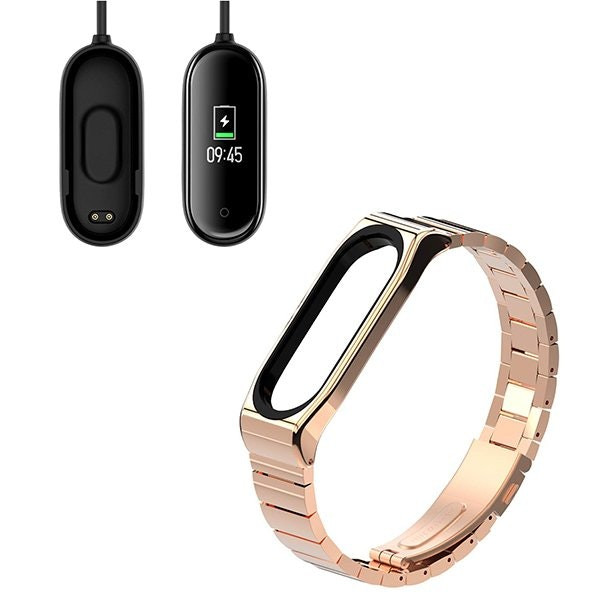 Correa de acero Stainless Lux para Mi Band 4 - Dorado