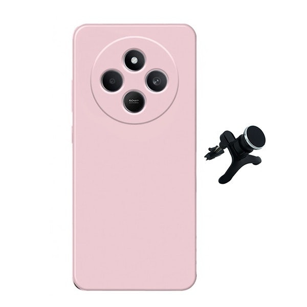 Liquid silicone case and reinforced magnetic car mount for Xiaomi Poco C75