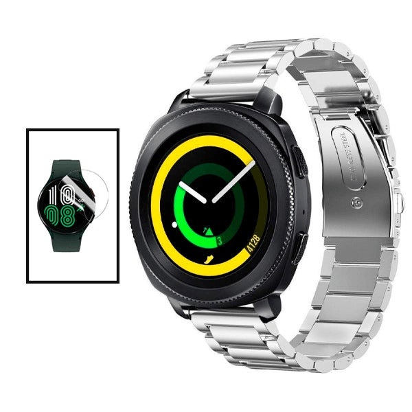 Correa de Acero para Realme Watch S con Protector de Pantalla Gel
