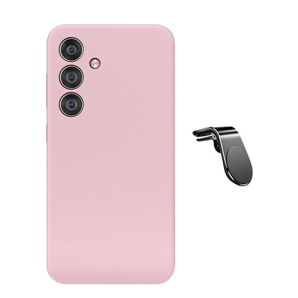 Funda de silicona líquida para Samsung Galaxy S24 FE con soporte magnético
