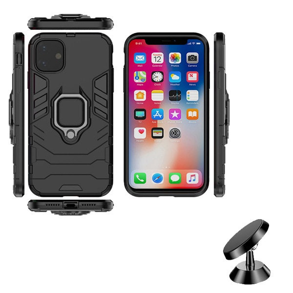 Soporte magnético y funda Military Defender para iPhone 11
