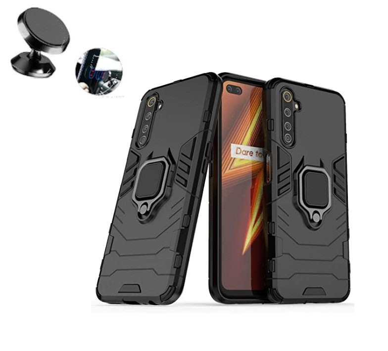 Funda Military Defender 3 en 1 con Soporte Magnético para Realme 6 Pro