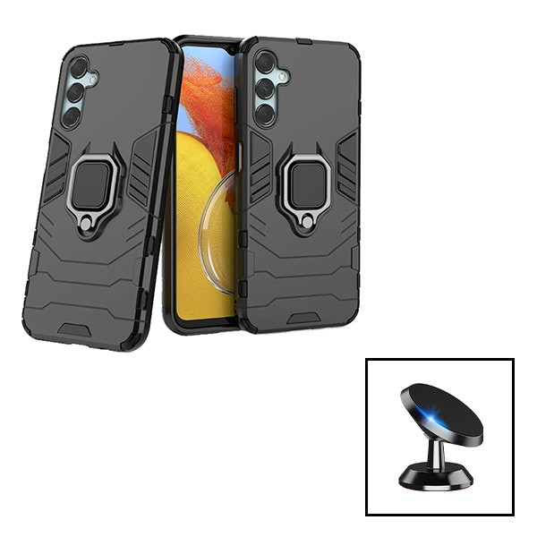 Military Defender 3x1 Case for Samsung Galaxy M34 5G with Magnetic Car Mount