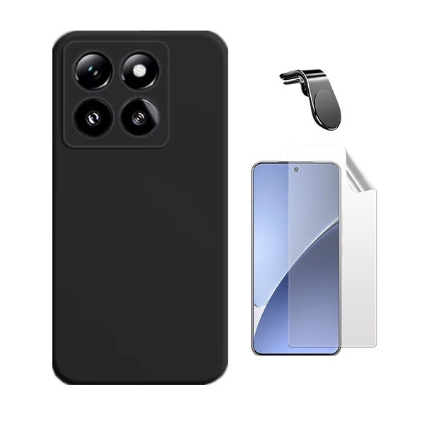 Kit Protector Hydrogel, Funda Silicona Líquida y Soporte Magnético para Xiaomi 15