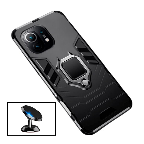 Soporte magnético para coche y funda Military Defender para Xiaomi Mi 11 Lite 5G