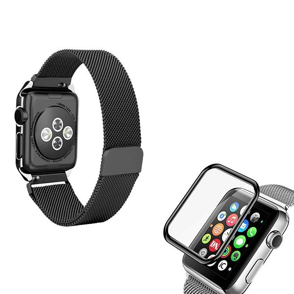 Correa Milanese Loop con cierre magnético y protector 3D para Apple Watch Series 4